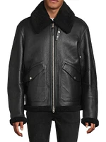 Atlas Shearling & Leather Aviator Jacket