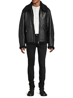 Atlas Shearling & Leather Aviator Jacket