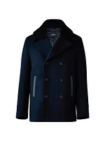 Cole Wool Double-Breasted Shearling-Collar Jacket