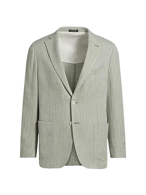 COLLECTION Solid Herringbone Jacket
