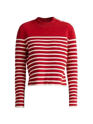 Oz Striped Cotton-Blend Sweater