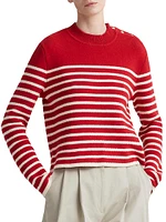 Oz Striped Cotton-Blend Sweater