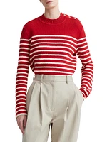 Oz Striped Cotton-Blend Sweater