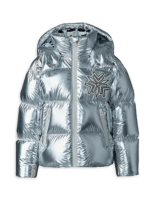 Little Girl's & Jesse Metallic Lustrous Down Jacket