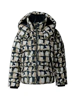 Little Kid's & Jesse Tile Graphic Print Down Jacket