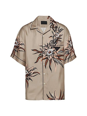 Short Sleeve Silk Shirt