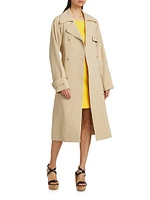 Double-Breasted Belted Trench Coat