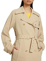 Double-Breasted Belted Trench Coat