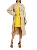 Double-Breasted Belted Trench Coat