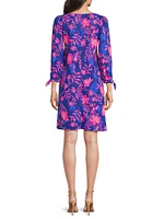 Cath Neon Floral Cotton A-line Dress