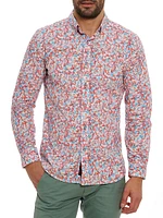 Kamari Printed Button-Down Long-Sleeve Shirt