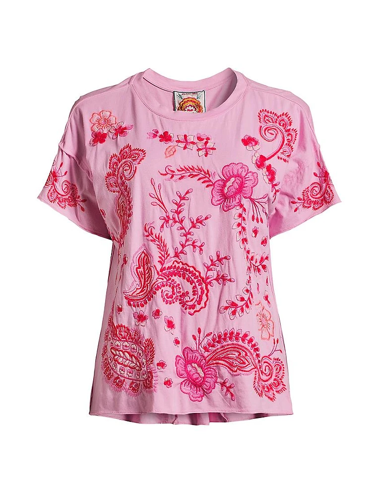 Cassia Embroidered Swing T-Shirt