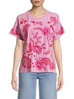 Cassia Embroidered Swing T-Shirt