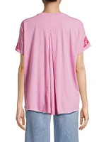 Cassia Embroidered Swing T-Shirt