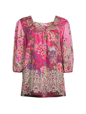 Ennoki Printed Silk Blouse