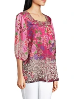 Ennoki Printed Silk Blouse