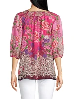 Ennoki Printed Silk Blouse