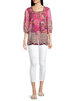 Ennoki Printed Silk Blouse