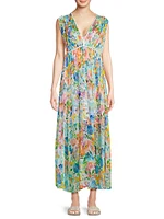 Dylane Floral Silk Maxi Dress