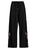 Andrean Embroidered Cotton Pants