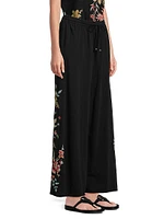 Andrean Embroidered Cotton Pants