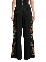 Andrean Embroidered Cotton Pants