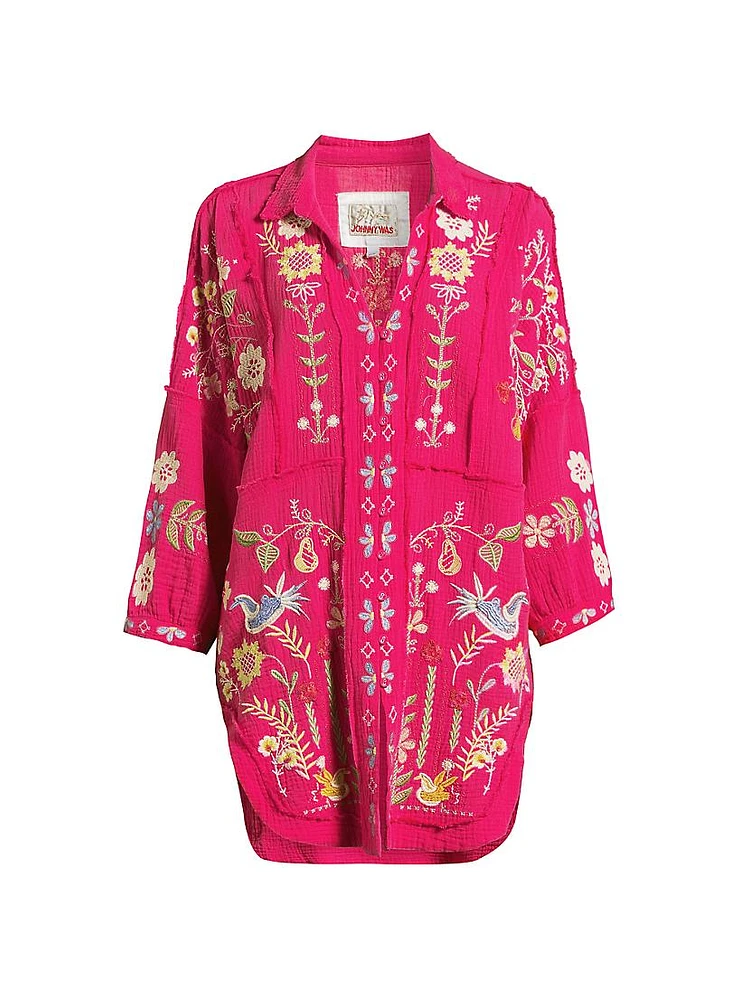 Felicity Embroidered Cotton Tunic