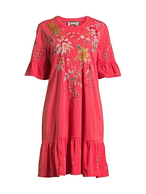 Andrean Embroidered T-Shirt Dress