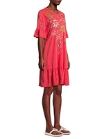 Andrean Embroidered T-Shirt Dress