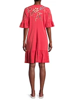 Andrean Embroidered T-Shirt Dress