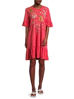 Andrean Embroidered T-Shirt Dress