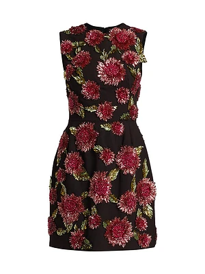 Floral Embroidered Sleeveless Minidress