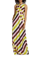 Printed Sleeveless Gown