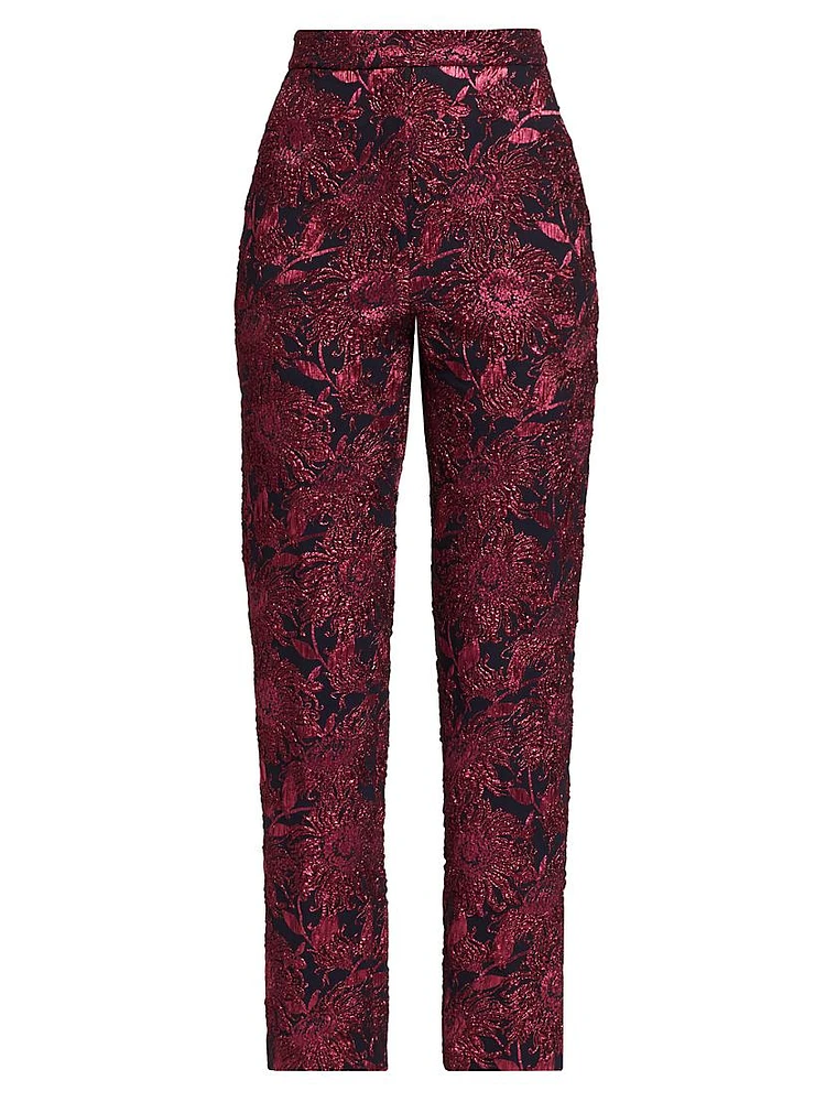 Demi Metallic Jacquard Pants