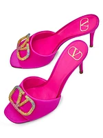 Escape Slide Sandals in Satin with Crystals 90MM