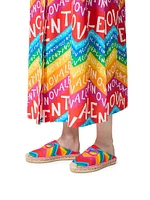 Escape Mules Canvas with Chevron Print24 25MM