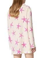 Starfish Crepe De Chine Short Dress