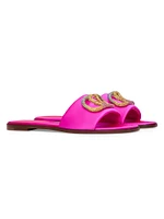 Escape Slide Sandals Satin with Crystals