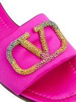 Escape Slide Sandals Satin with Crystals