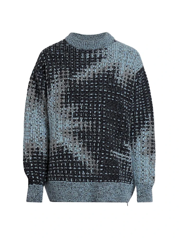 Monet Pixelated Alpaca-Blend Sweater