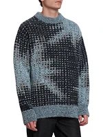 Monet Pixelated Alpaca-Blend Sweater