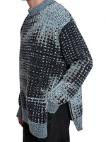 Monet Pixelated Alpaca-Blend Sweater