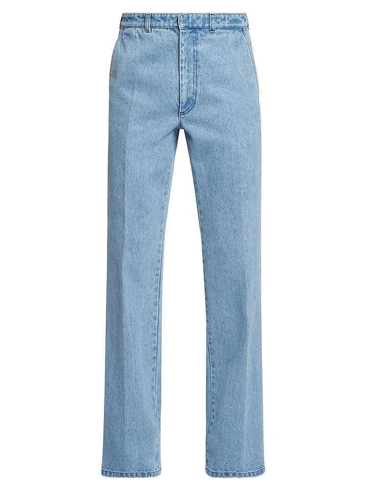 Preely Cotton Denim Flared Pants