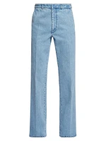 Preely Cotton Denim Flared Pants