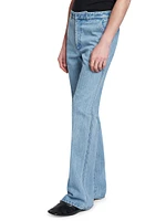 Preely Cotton Denim Flared Pants