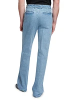 Preely Cotton Denim Flared Pants