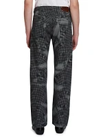 Panthero Printed Cotton Slim-Fit Jeans