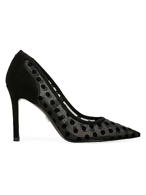 Hazel 95MM Polka-Dot Mesh Pumps
