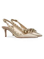 Rockstud Bow Slingback Pumps 60MM