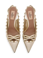 Rockstud Bow Slingback Pumps 60MM